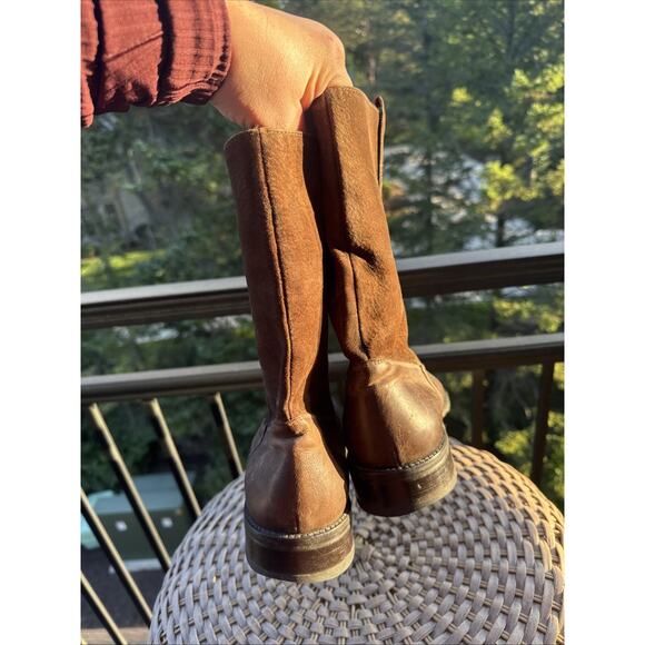 To Boot New York Adam Derrick Men’s 10 Leather Suede Calf Pull On Boots Brown - Picture 14 of 16